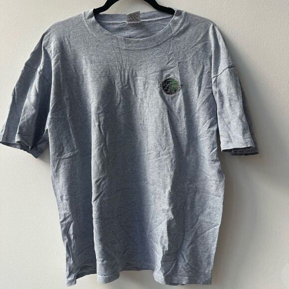 Rainforest Cafe Men's Vintage T-shirt Embroidered Tee Short Sleve Blue Large - Picture 1 of 9